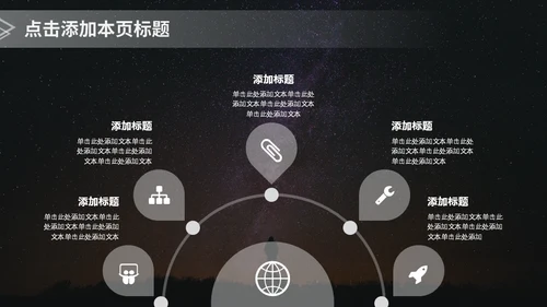 星空主题商务汇报通用PPT模板