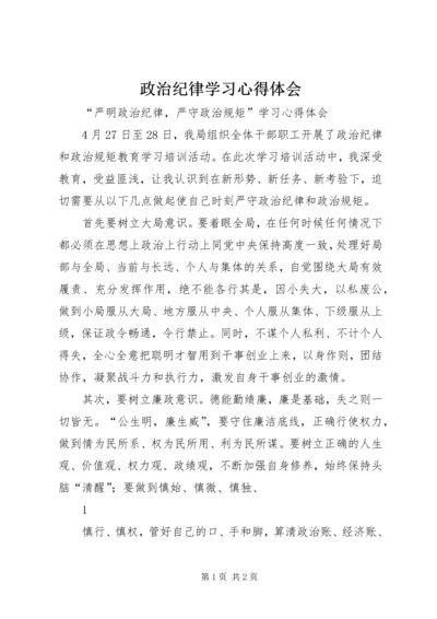 政治纪律学习心得体会 (4).docx