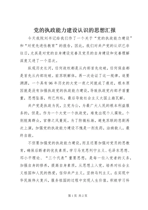 党的执政能力建设认识的思想汇报.docx