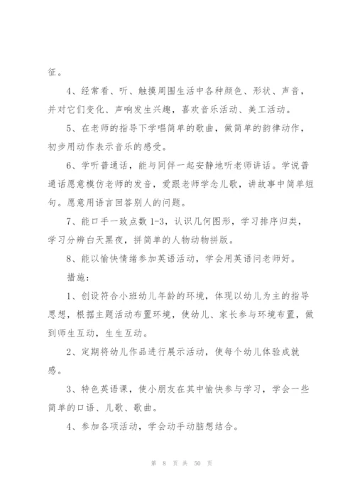 小班教育工作计划10篇.docx