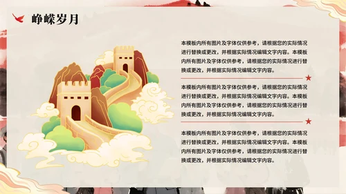 简约水彩党政风探寻革命足迹研学PPT模板