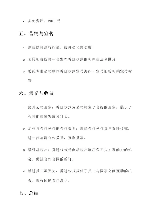 合肥公司乔迁仪式方案