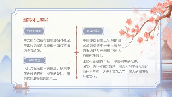 海螺紫色水墨风中西方服饰文化差异PPT服装