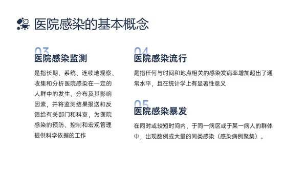 蓝色简约插画医院感染管理PPT课件院感知识培训