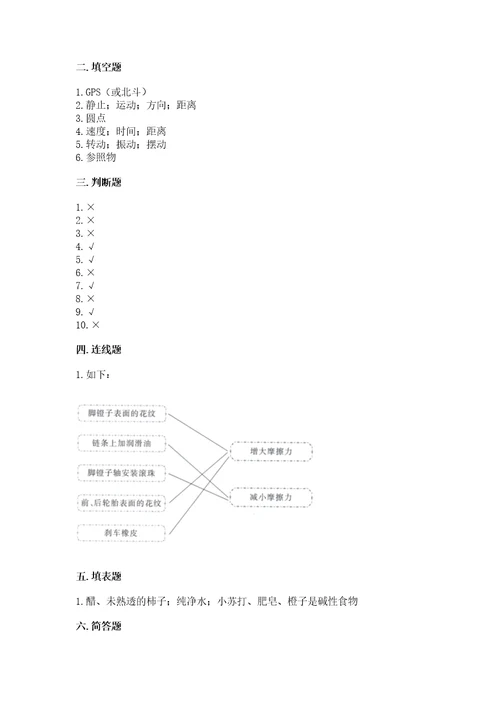 教科版科学三年级下册第一单元《物体的运动》测试卷精品达标题