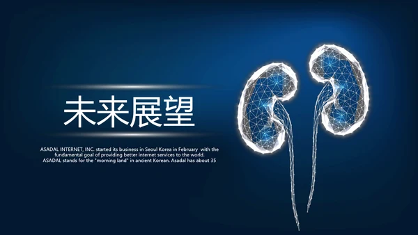蓝色医疗医学肾脏系统动态PPT
