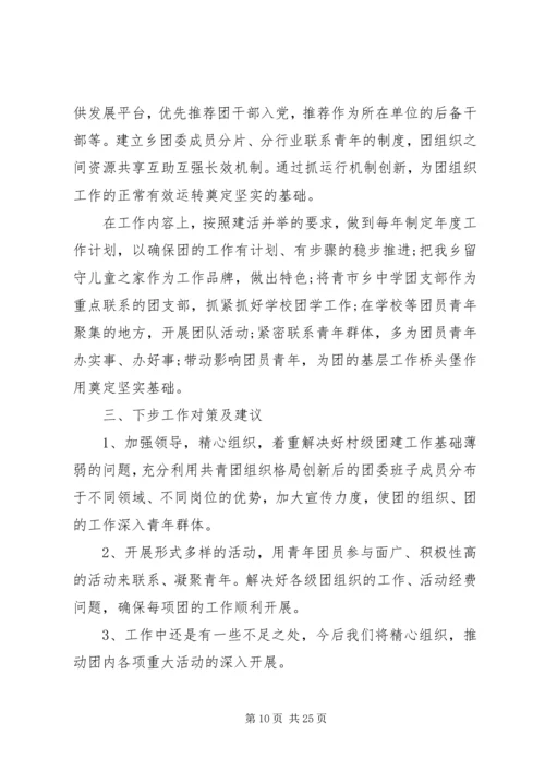 乡镇大团委建设自查报告范文一：.docx