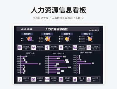 人力资源可视化信息化看板