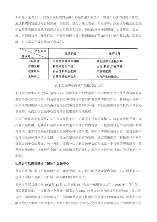 中国建设金融中心的若干问题.docx