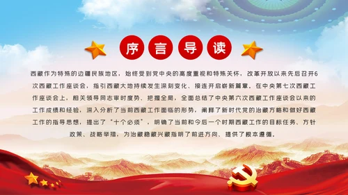 西藏工作座谈会新时代治藏方略解读PPT