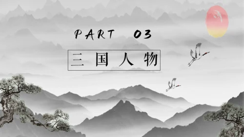 三国演义中国风水墨通用PPT模板