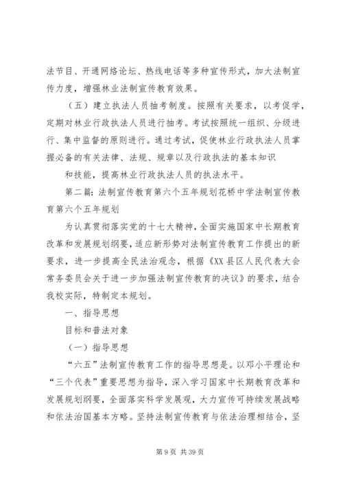 省林业系统法制宣传教育第六个五年规划.docx