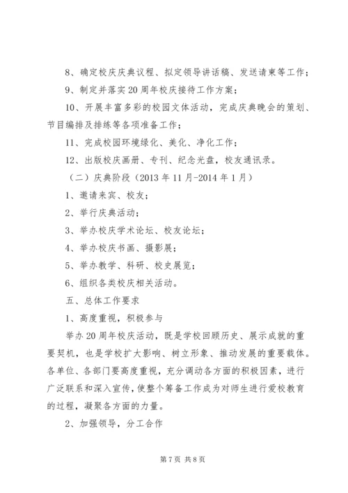 海南大学20周年校庆筹备工作计划 (2).docx