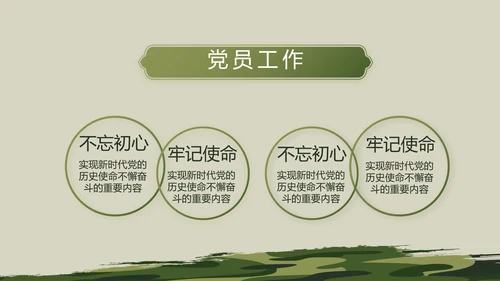 迷彩风格部队军事工作总结汇报动态PPT模板