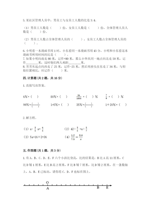 六年级下册数学期末测试卷及参考答案【预热题】.docx