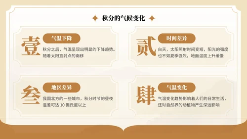 棕色中国风秋分节气介绍PPT模板