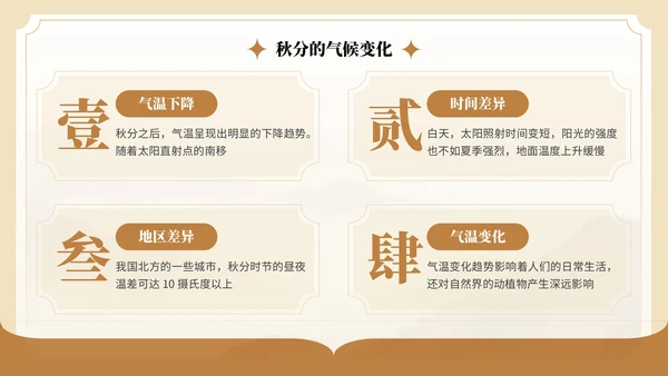 棕色中国风秋分节气介绍PPT模板