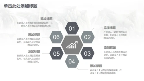 古筝中国风山水画商务大气通用PPT模板