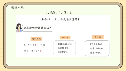 2.4十几减5、4、3、2（课件）2024-2025学年度人教版数学一年级下册(共19张PPT)