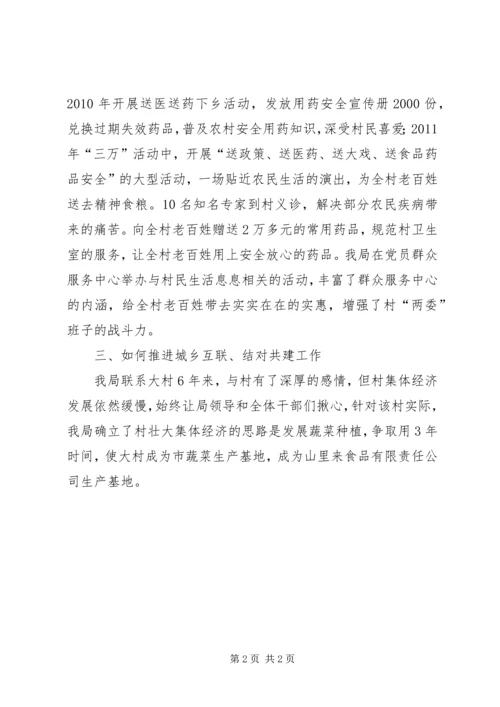 城乡互联结对共建自查报告.docx