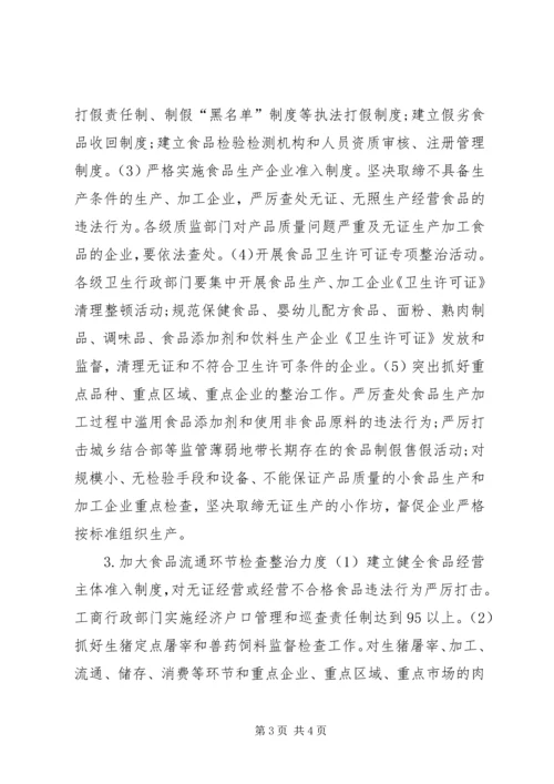 食品药品专项整治工作实施方案 (9).docx