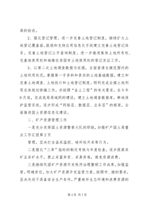 国土局重点工作汇报.docx