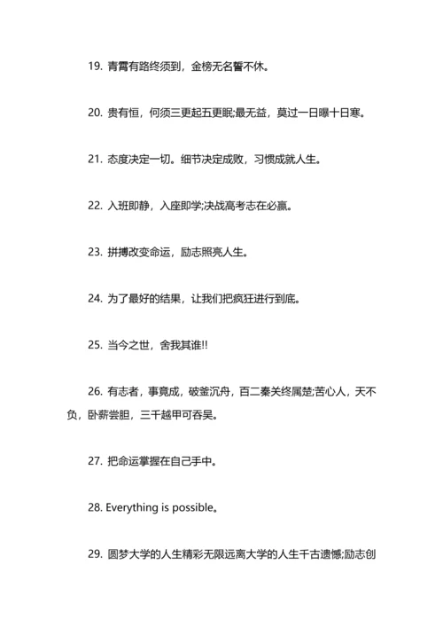 关于高考百日口号.docx