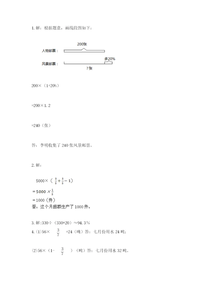 人教版小学六年级上册数学期末测试卷精品（能力提升）.docx