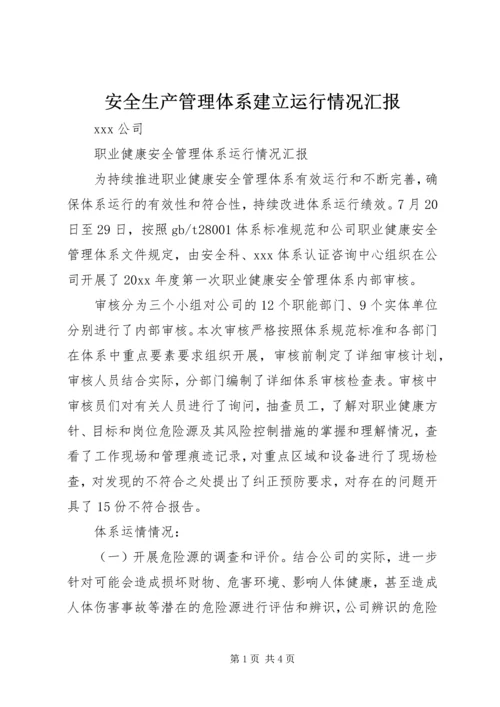 安全生产管理体系建立运行情况汇报 (5).docx