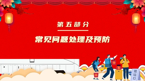 高铁返乡平安春运铁路交通安全知识ppt模板