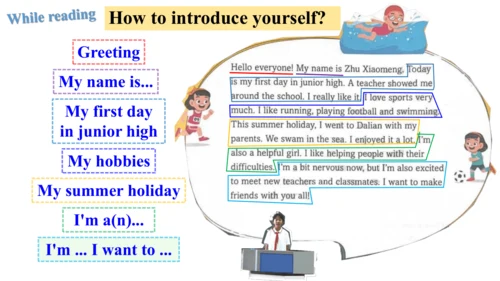 【公开课课件以读促写】Starter Wecome to Junior high Introduce