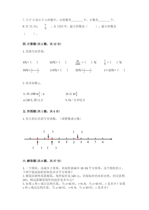 小学六年级下册数学期末卷附答案（巩固）.docx