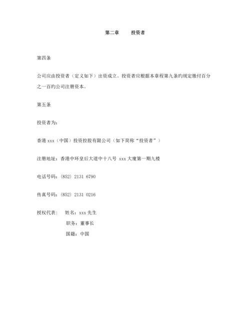 投资有限公司管理综合章程.docx