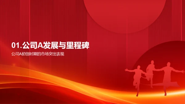 红色商务人力资源年会庆典PPT模板
