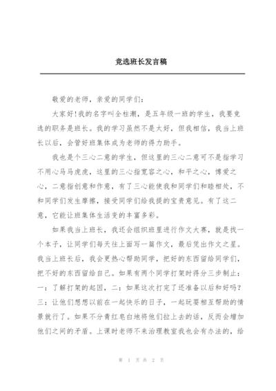 竞选班长发言稿.docx