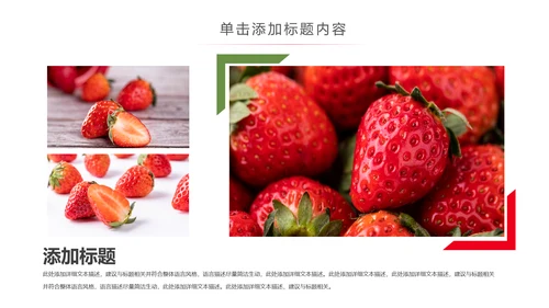 水果草莓园绿色水果农产品种植基地PPT模板