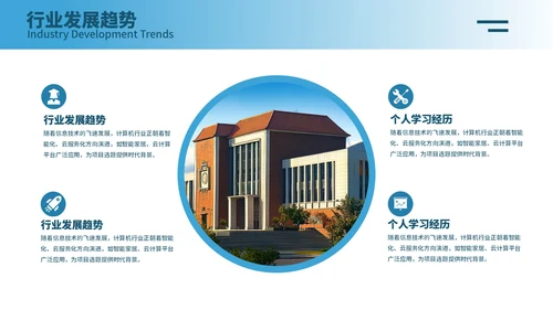蓝色简约风毕业答辩PPT模板