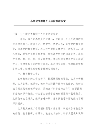 小学优秀教师个人年度总结范文.docx