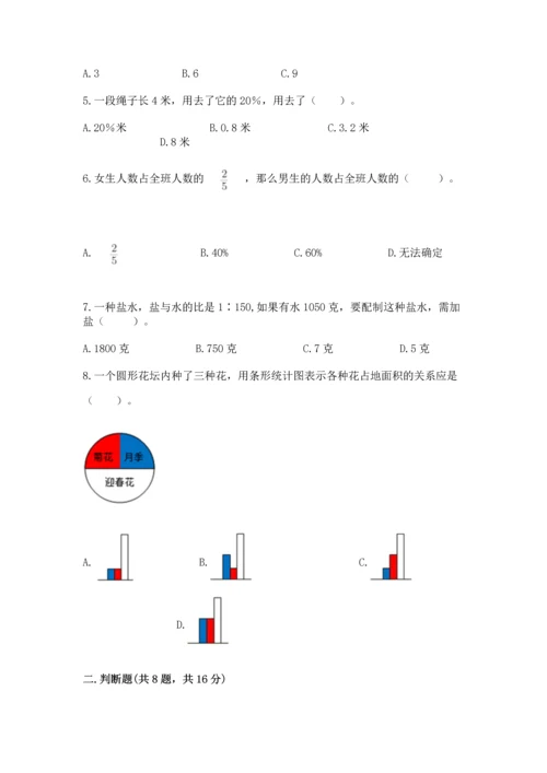 人教版数学六年级上册期末测试卷a4版打印.docx
