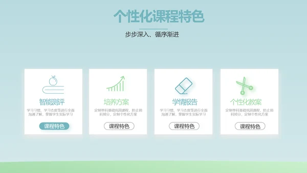 蓝色大气生物学主题班会PPT动态