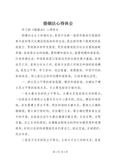 婚姻法心得体会 (3).docx