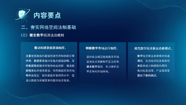 深蓝色科技风网络全面解读新时代的中国网络法治建设白皮书PPT网络安全