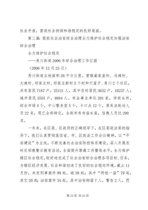 加强社会治安综合整治全力维护社会和谐稳定.docx