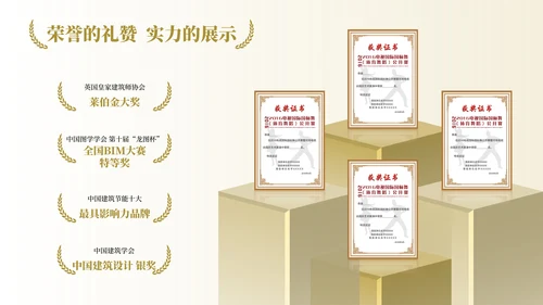 金色简约风证书排版PPT版式合集