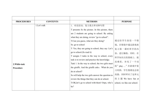 2 A Unit 6   B Fun time & Rhyme time单元整体教学设计