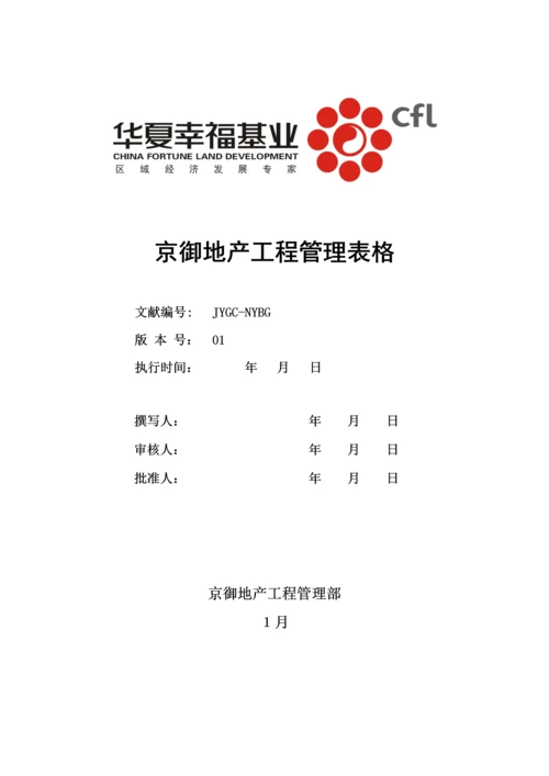 知名房地产公司工程部工程管理表格.docx