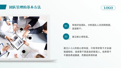 蓝色简约团队建设与团队管理PPT模板宣传PPT动态PPT企业管理