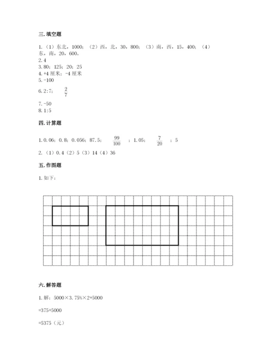 六年级下册数学期末测试卷（b卷）word版.docx