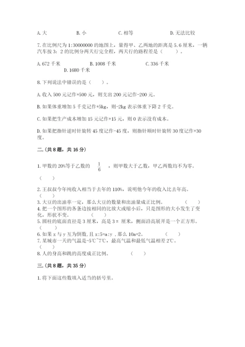 北师大版数学小升初模拟试卷【研优卷】.docx