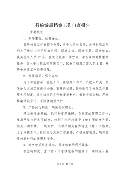 县旅游局档案工作自查报告.docx